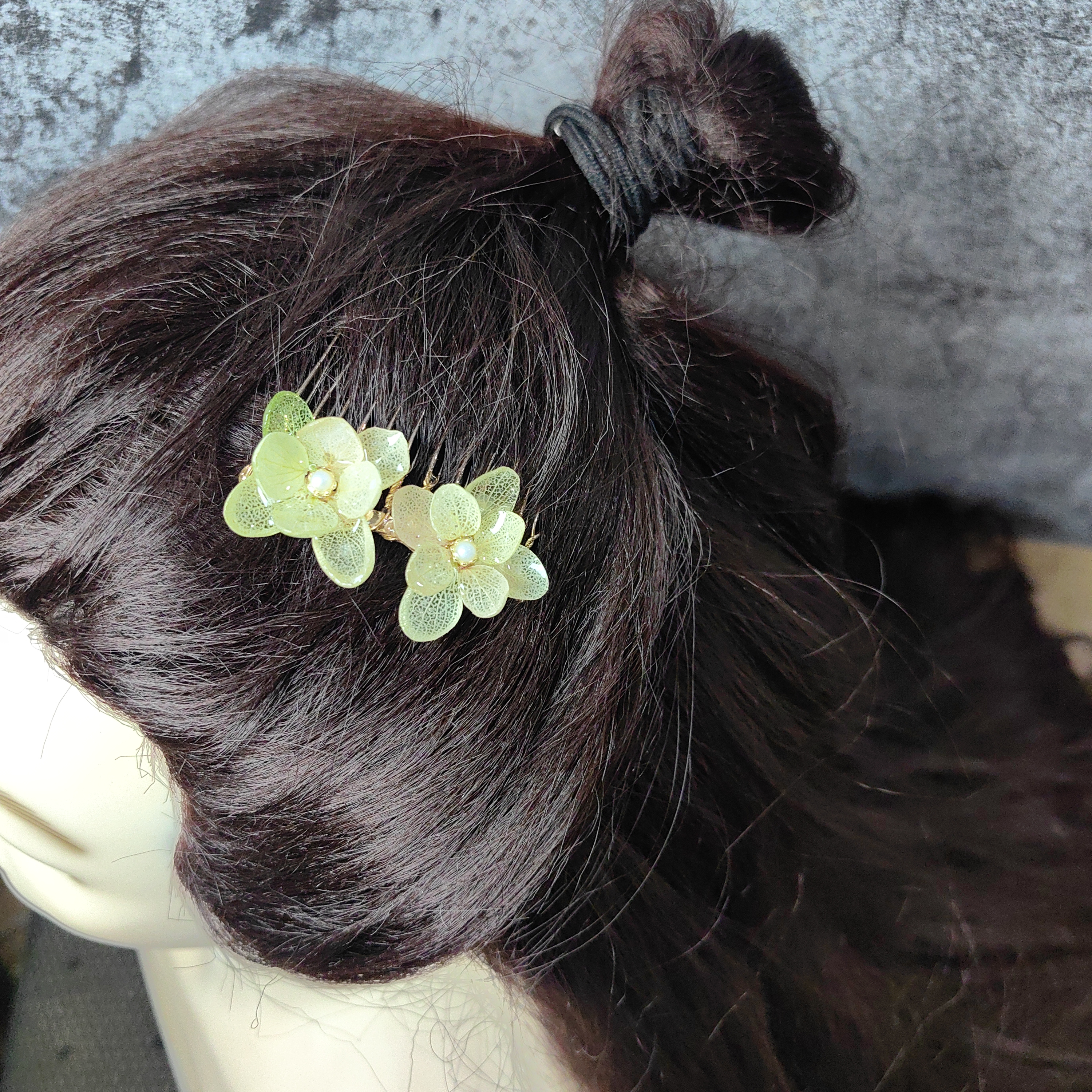 Handmade Resin Real Flower Hydrangea Hairpin, Ancient Style Hanfu Cheongsam Hairpin, Beautiful Pink Hairpin, Hair Comb