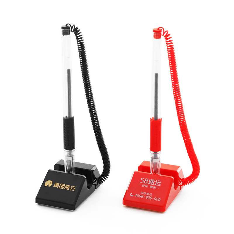 Desk pen logo fixed signature pen bank counter pen advertising desktop paste gel pen
