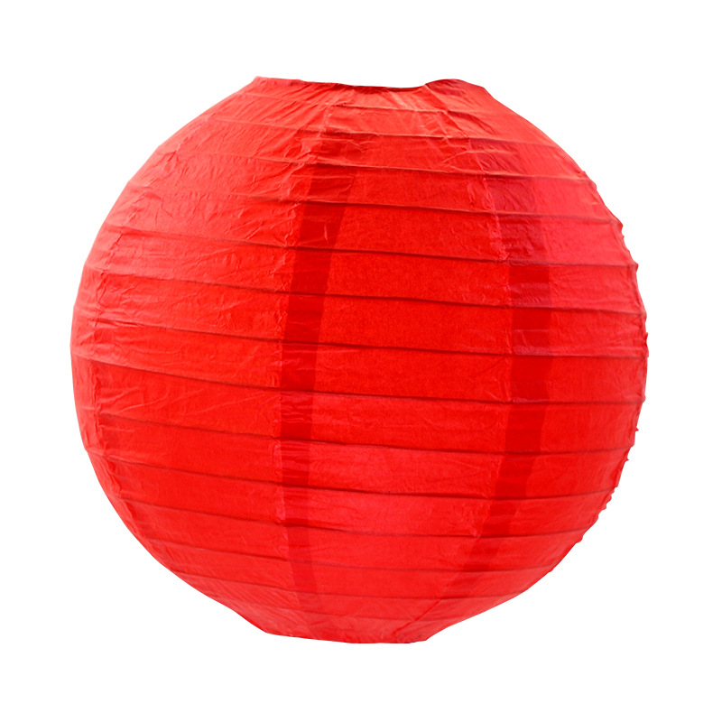 Wholesale Paper Lanterns Mid-Autumn Festival Spring Festival Happy Lanterns Round Handmade Folding Wedding Festival Supplies Layout Decoration