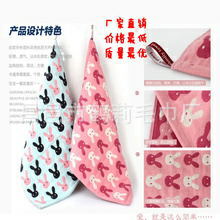 Полотенце с клубничным кроликом, трехслойное, 35*75 см, оптовая продажа