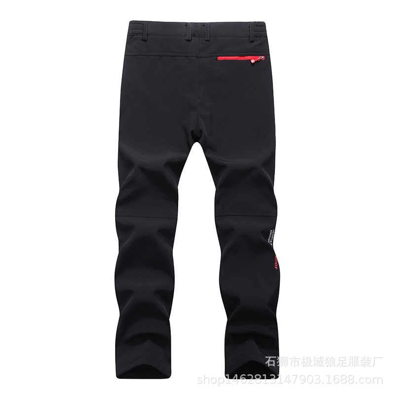 Cross-border European Code Outdoor Men's Autumn Sports Pants Hiking Pants Women's Hiking Elastic Breathable Couple's fleece-lined Pants