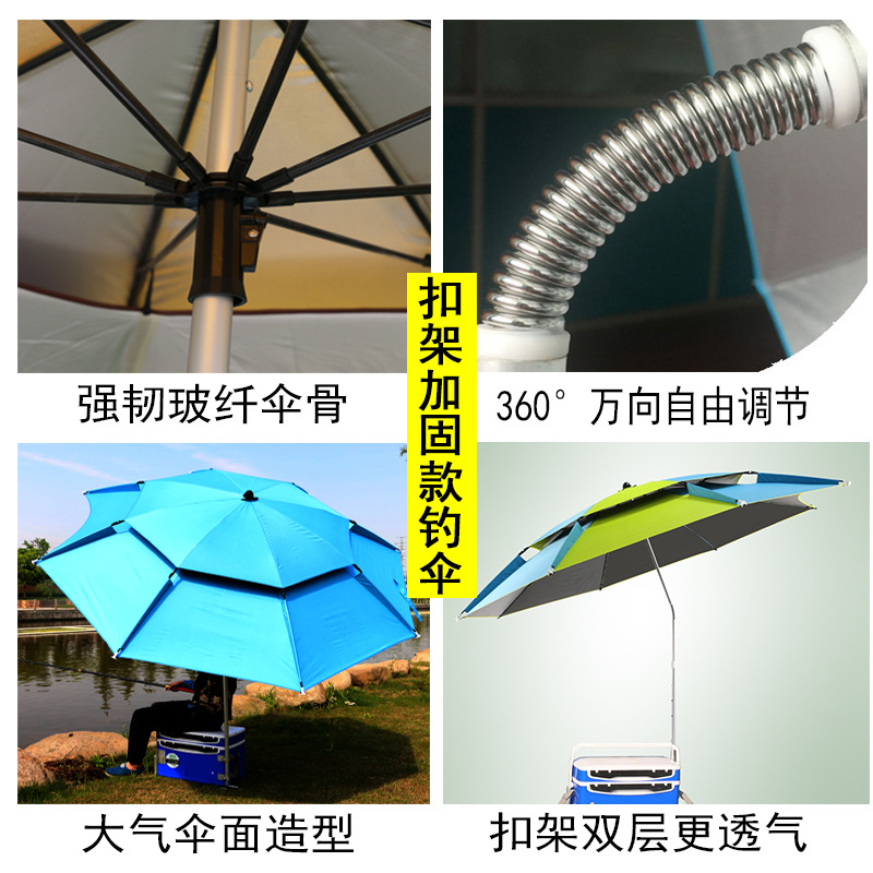 Factory wholesale Dai Weiying outdoor fishing umbrella 2.4 meters 2.2 meters universal rainproof sun folding fishing umbrella table fishing umbrella