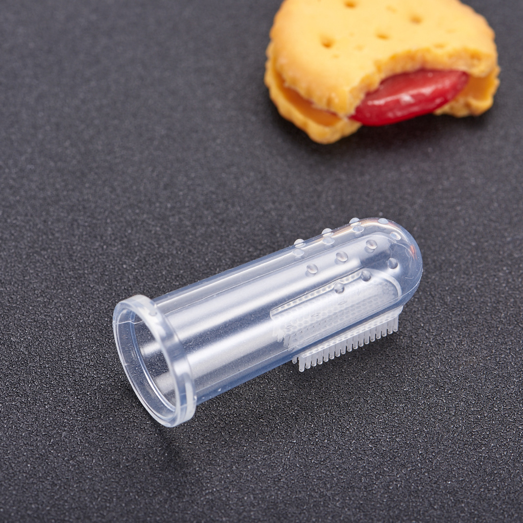 Набор детских зубных щеток с силиконовыми щетинками и нано серебром, набор для пальца, зубная щетка в виде животного