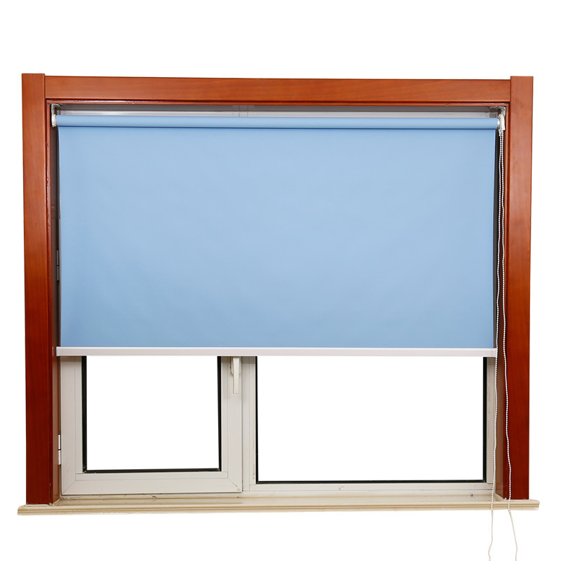 Living Room Bathroom Waterproof Roller Curtain Full Shading Printable LOGO Thickened Office Roller Curtain Double-Sided Same Color Curtain