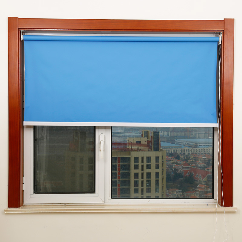 Living Room Bathroom Waterproof Roller Curtain Full Shading Printable LOGO Thickened Office Roller Curtain Double-Sided Same Color Curtain