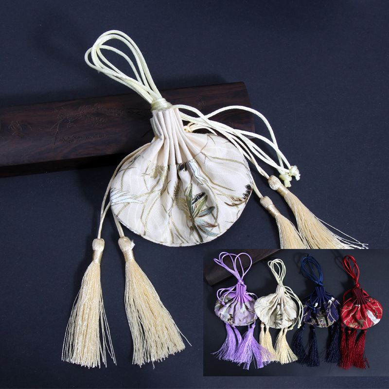 Antique Sachet Empty Bag Wardrobe Sachet Cloud Crane Sachet Fetal Hair Hanfu Carry-on Pocket Pendant Sachet