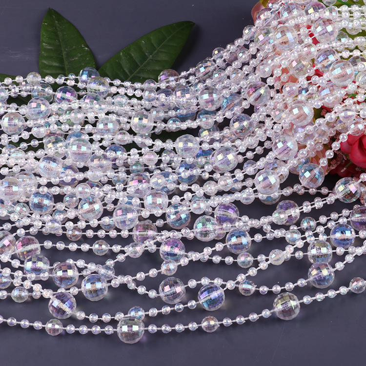 Wedding Crystal Octagonal Bead Curtain Door Curtain Acrylic Wedding Bead Chain Crystal Tree Decorative Bead Curtain Wedding Road Guide Bead String