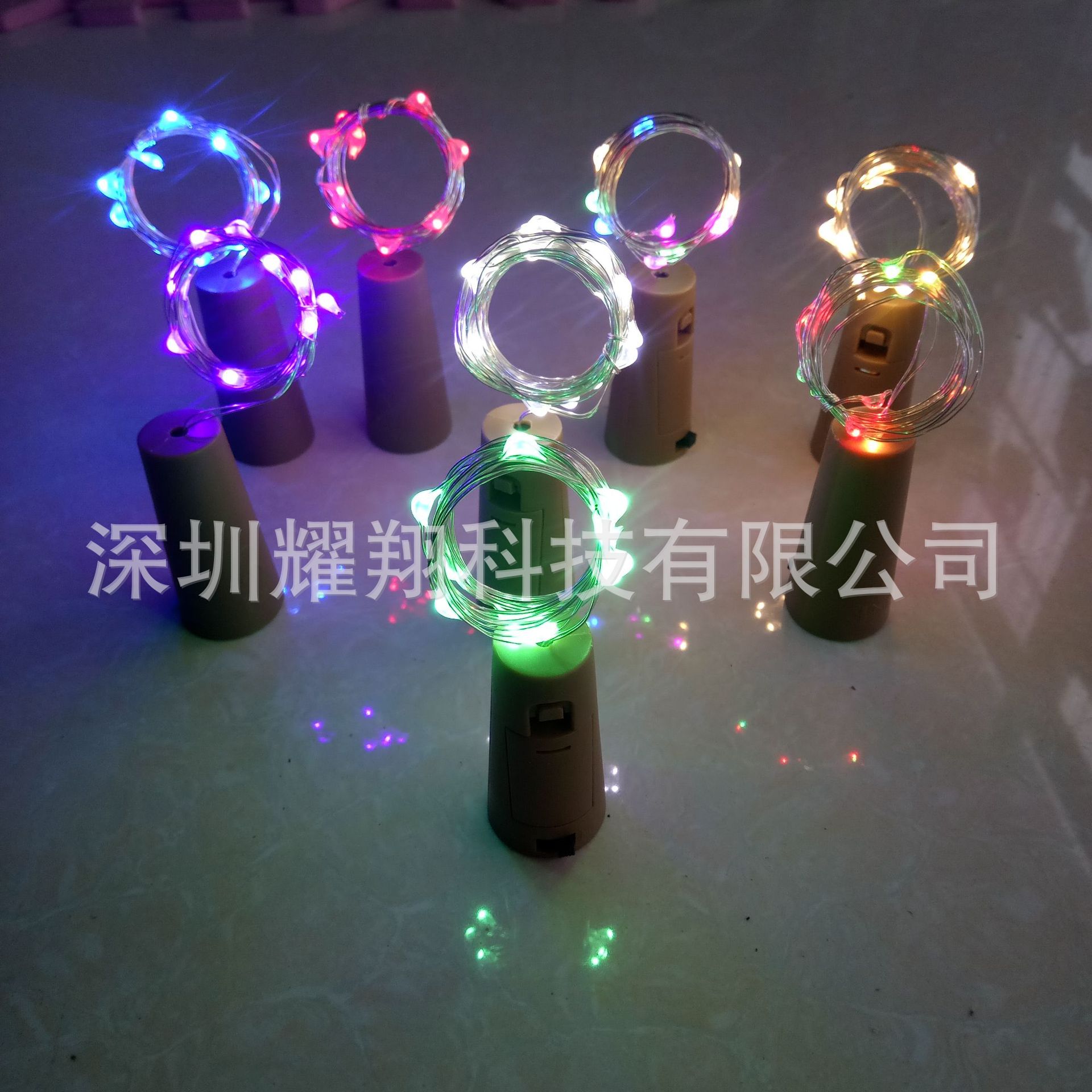 Светильники с пробками для бутылок, декоративные фонарики, медные провода, рождественские огни, гирлянды с пробками