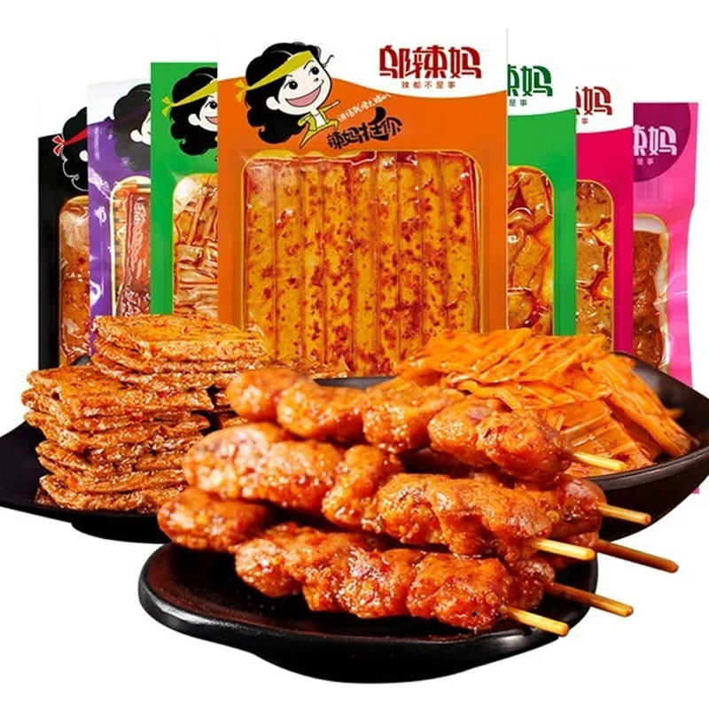 10 packs of spicy mom spicy strips full series dried tofu dried tofu snacks Vegetarian beef tendon garlic steak