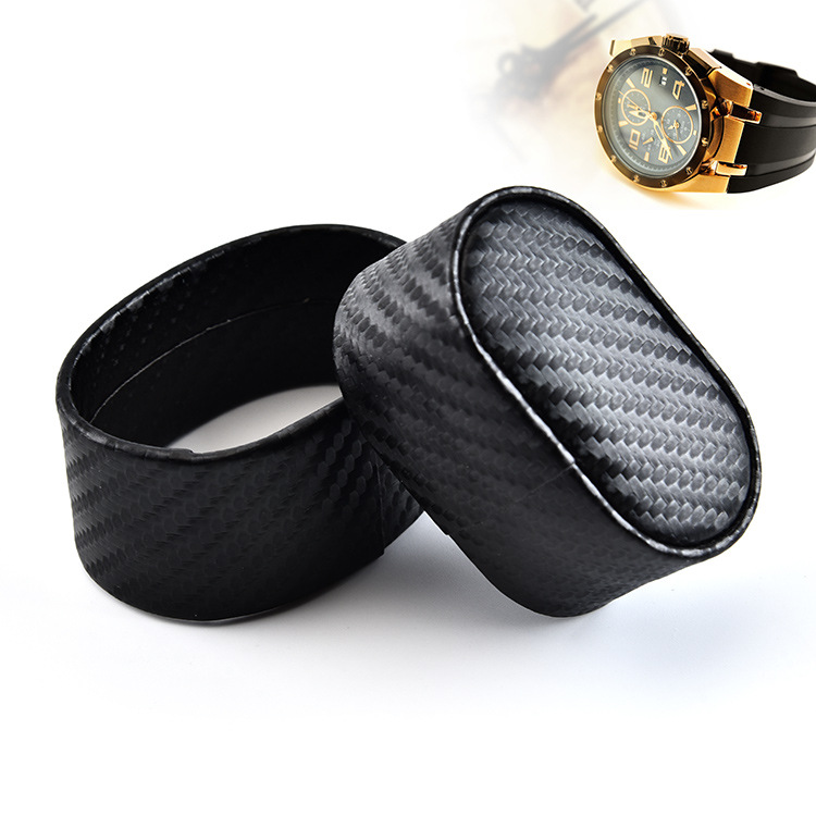 Мини подушка автоматический шейкер для часов, маленький PU, углеродное волокно, маленькая кожаная коробка для ювелирных изделий