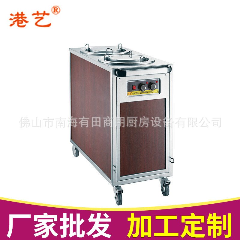 Dining car stainless steel wood grain insulation cabinet car Electric dining car warm dish car mobile sales truck mobile dining car