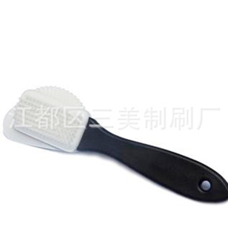 Black shoe brush copper wire shoe brush leather shoes brush manual cleaning brush long handle shoe brush multi-head hard brush