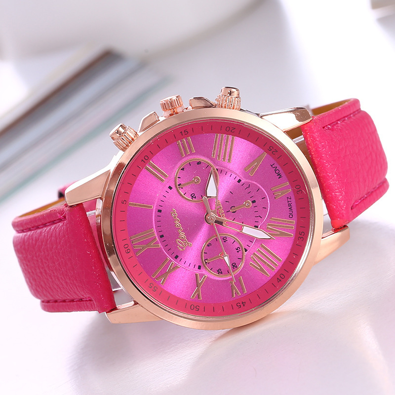 Foreign Trade Fashion Watch Belt Women's Watch Women's Multi-Color Belt Style Rose Gold Quartz Watch Cross-Border Wholesale Watch