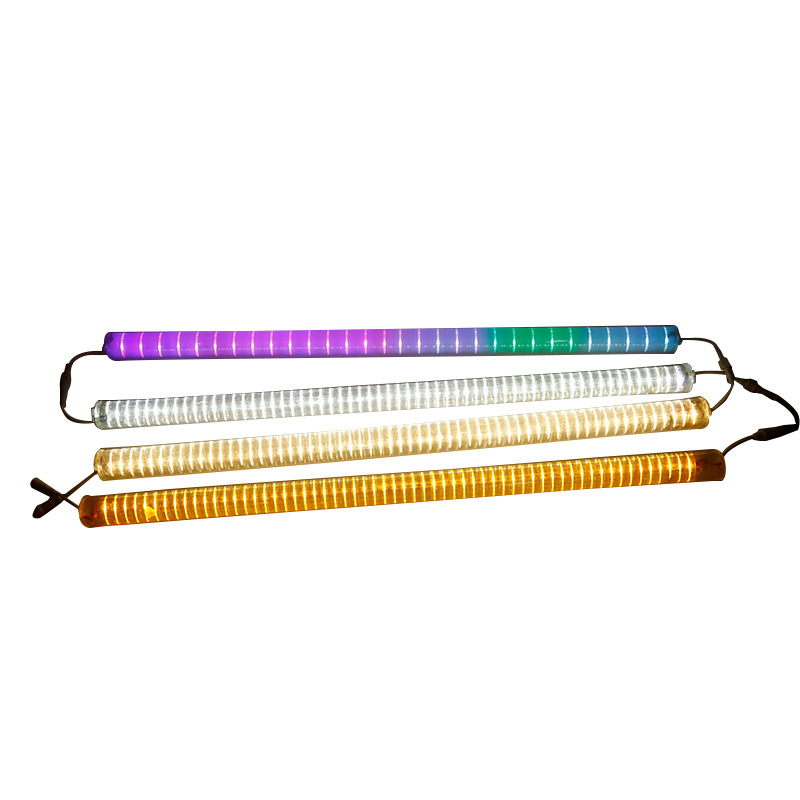 Factory wholesale LED guardrail tube rainbow decorative tube inside and outside control colorful running water outdoor waterproof Contour digital tube