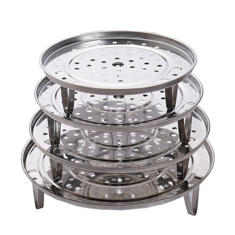 Stainless Steel Steamer Steaming Tray Thickeneded Water-Proof Steamer Steamer Rack Steamer Grate Household Steaming Grids Kitchen Steamed Bread Steamed Buns