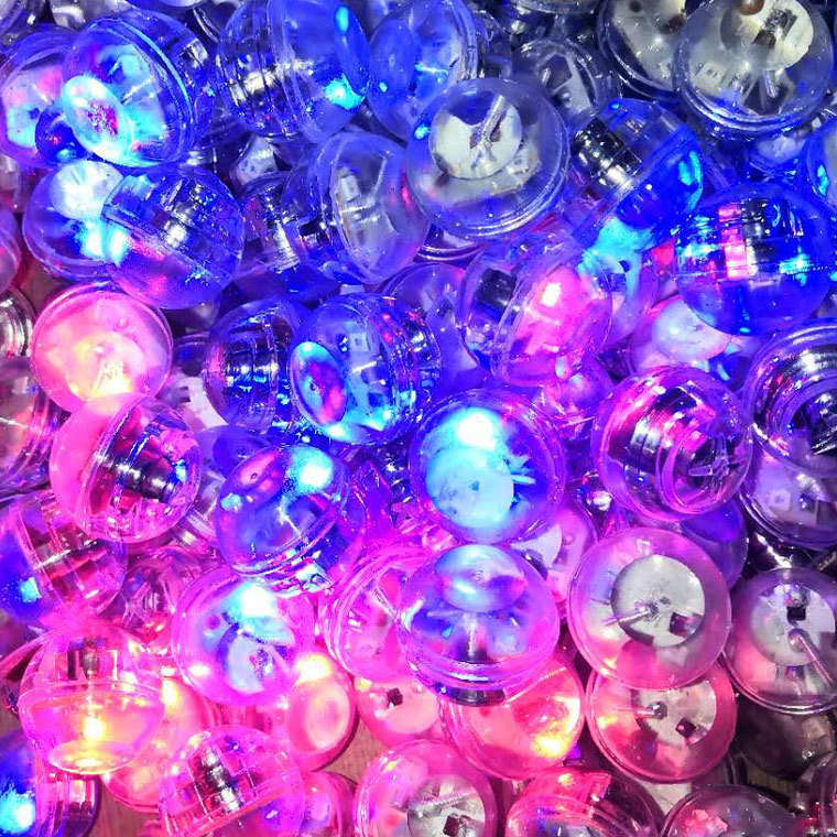 Vibration flash ball waterproof ball electronic luminous movement toy accessories red and blue double light vibration hair