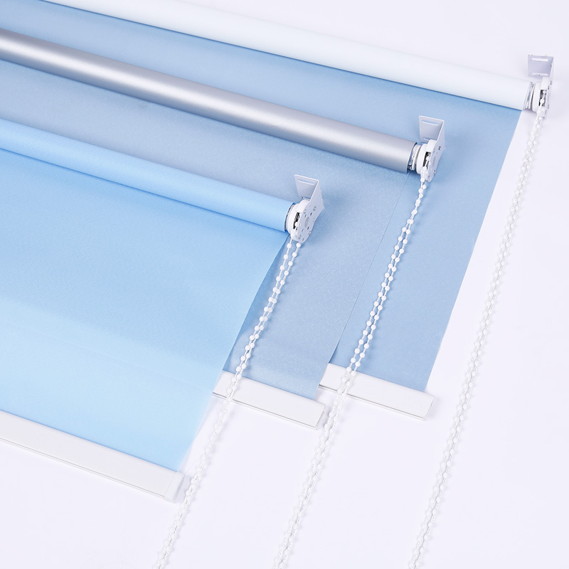 Factory wholesale engineering solid color shutter office heat insulation sunshade lifting curtain logo pattern shading shutter