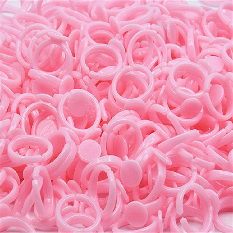 diy children's ring base family handmade materials pink diy plastic ring resin jewelry accessories