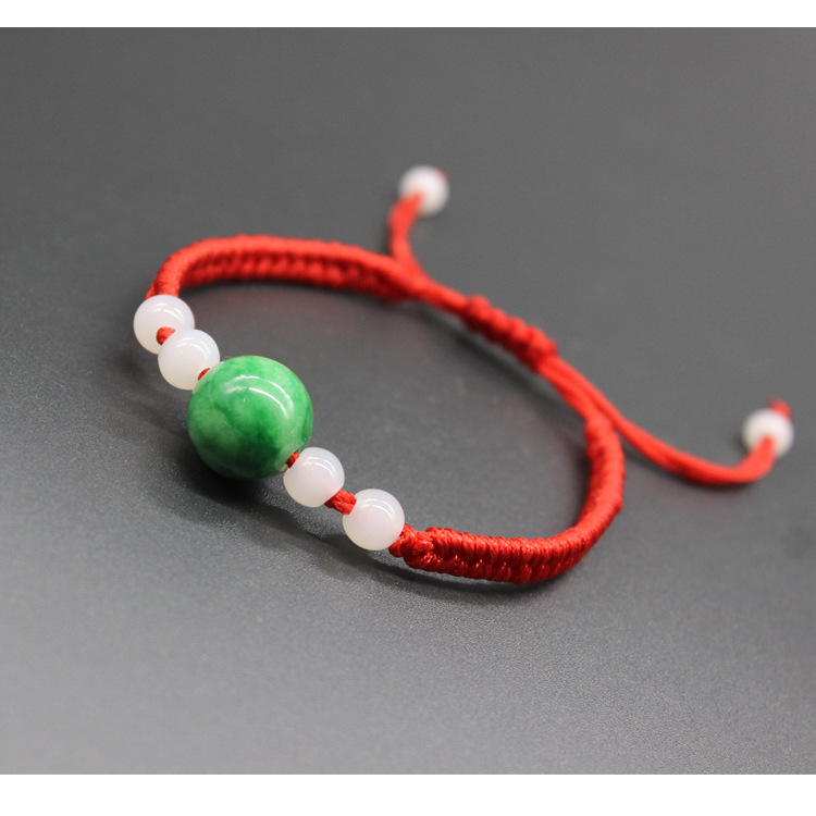 Jade Jade red rope bracelet fortune brave men's and women's lovers jewelry scenic spot stalls selling small commodities