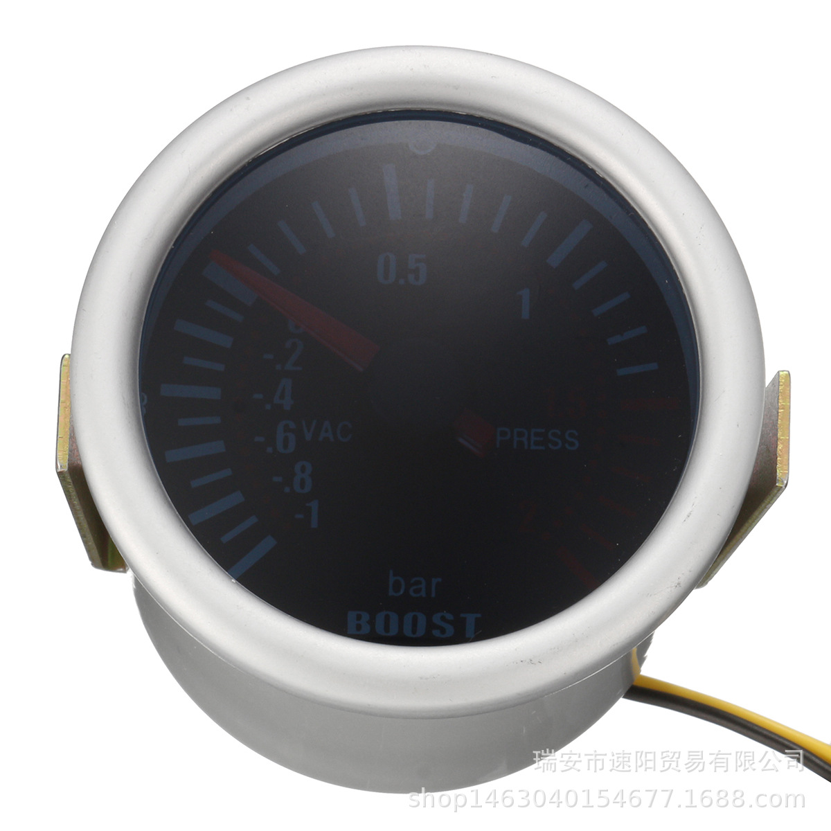 Cross-border popular 2-inch 52MM Turbo Booster gauge BAR sunglasses silver outer ring car instrument modification instrument