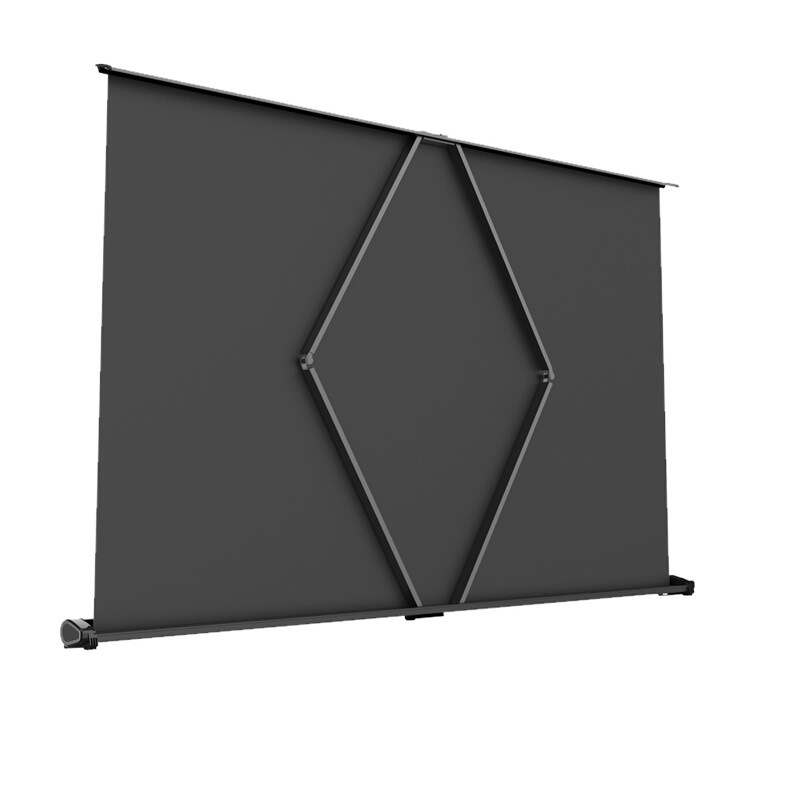 51.6inch :9 White Plastic Portable High-definition Micro Projector Table Screen Hot-selling Classy Aluminum Alloy Desktop Curtain