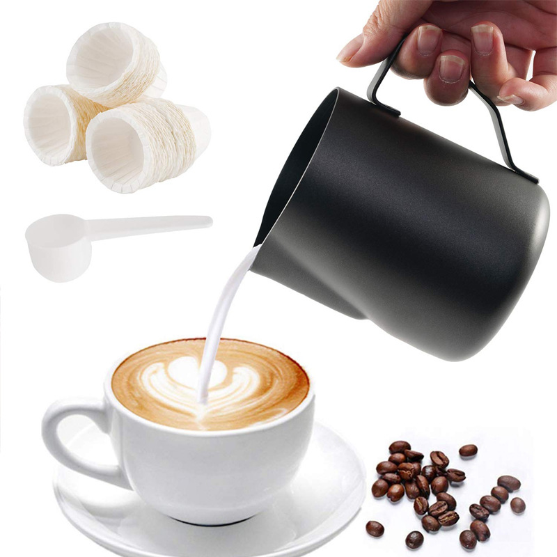 Цилиндр для кофе с тефлоновым антипригарным покрытием, цилиндр для цветков, цилиндр для молочной пены, нержавеющая сталь, новые производители могут настраивать цвет