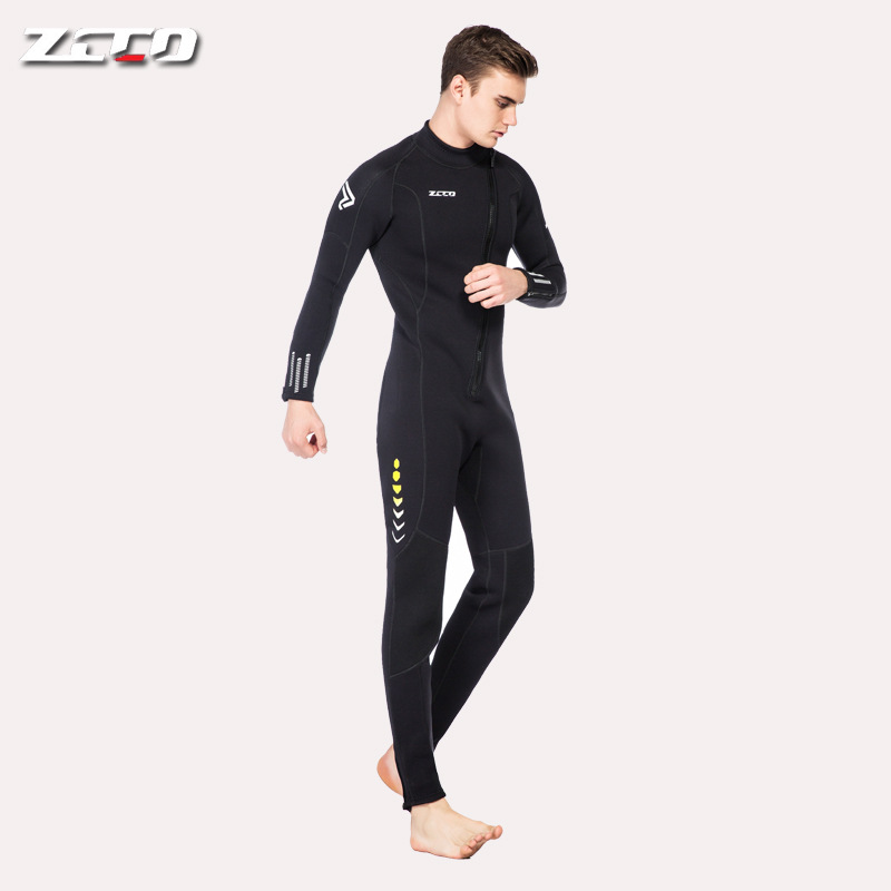 ZCCO New 3mm diving suit men's one-piece warm surfing diving suit women's long sleeve cold-proof snorkeling winter swimming suit