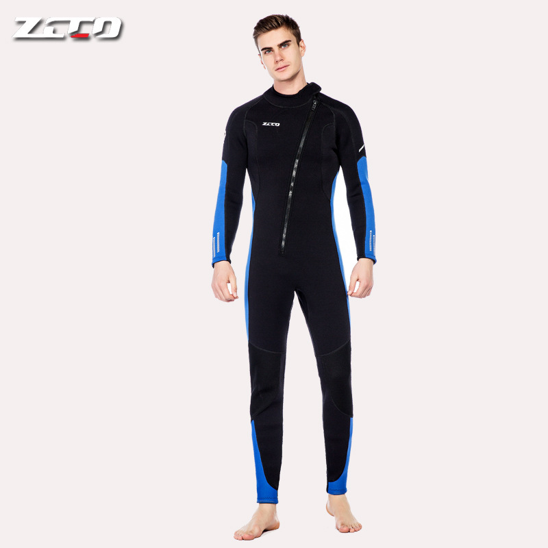 ZCCO New 3mm diving suit men's one-piece warm surfing diving suit women's long sleeve cold-proof snorkeling winter swimming suit