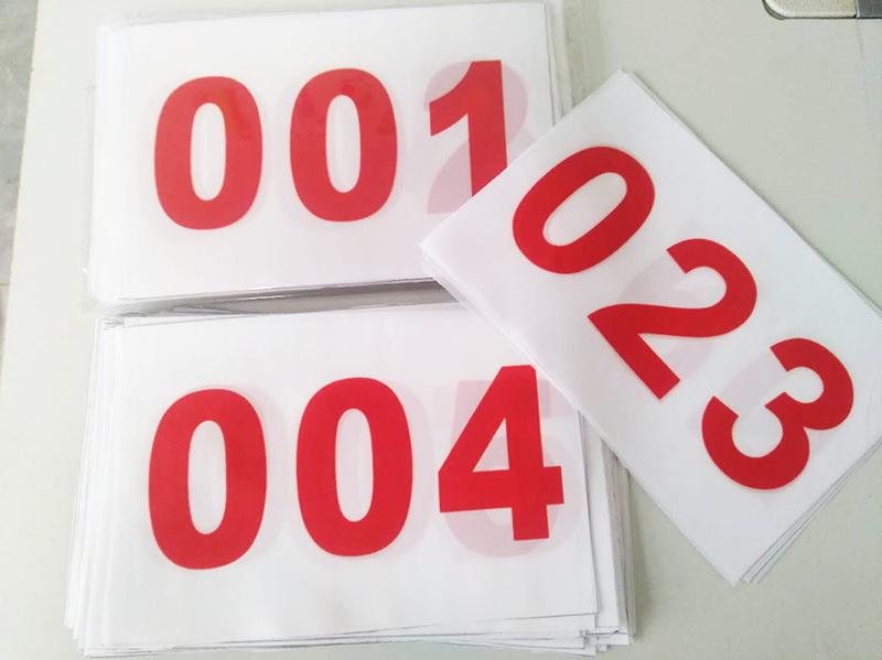 Athlete Number Cloth Track and Field Games Marathon Race Number Plate Thin Number Running Number Set