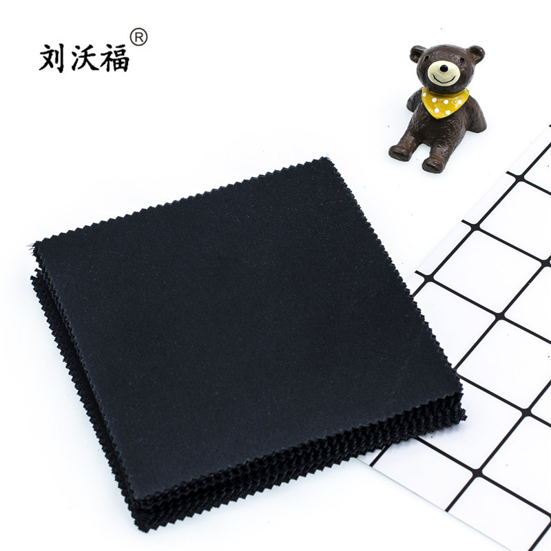 Manufacturer Processes Disposable Microfiber Hotel Black and Gray Eyeglass Cleaning Cloths Wholesale with Logo Printing Available