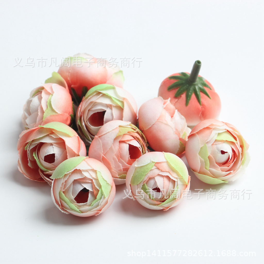 DIY Small Tea Bud Rose Bud Flower Head Bouquet Wrist Flower Hair Accessories Accessories Wedding Venue Arrangement