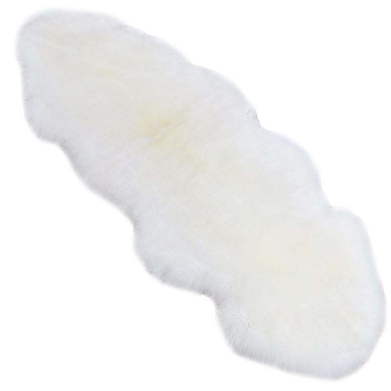 Wool Sofa Cushion, Bedroom Carpet, Seat Cushion, Chair Cushion, Bay Window, Fur Integrated, Floor-To-Ceiling Window, Whole Piece of Sheepskin, Irregular Shape