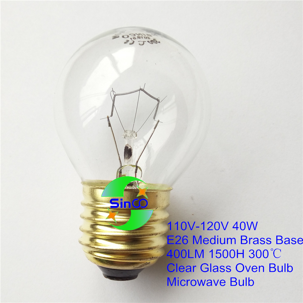 лампочка 110V-120V40W 25W E26 стандартная для печи электрической печи 300 ℃