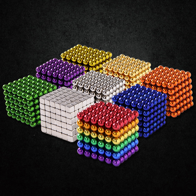 5mm Buck Colorful Transformable Balls 512 Pieces 1000 Pieces Stress Relief Magic Cube Magnetic Balls Magnetic Neodymium Balls Cross-Border Stress Relief