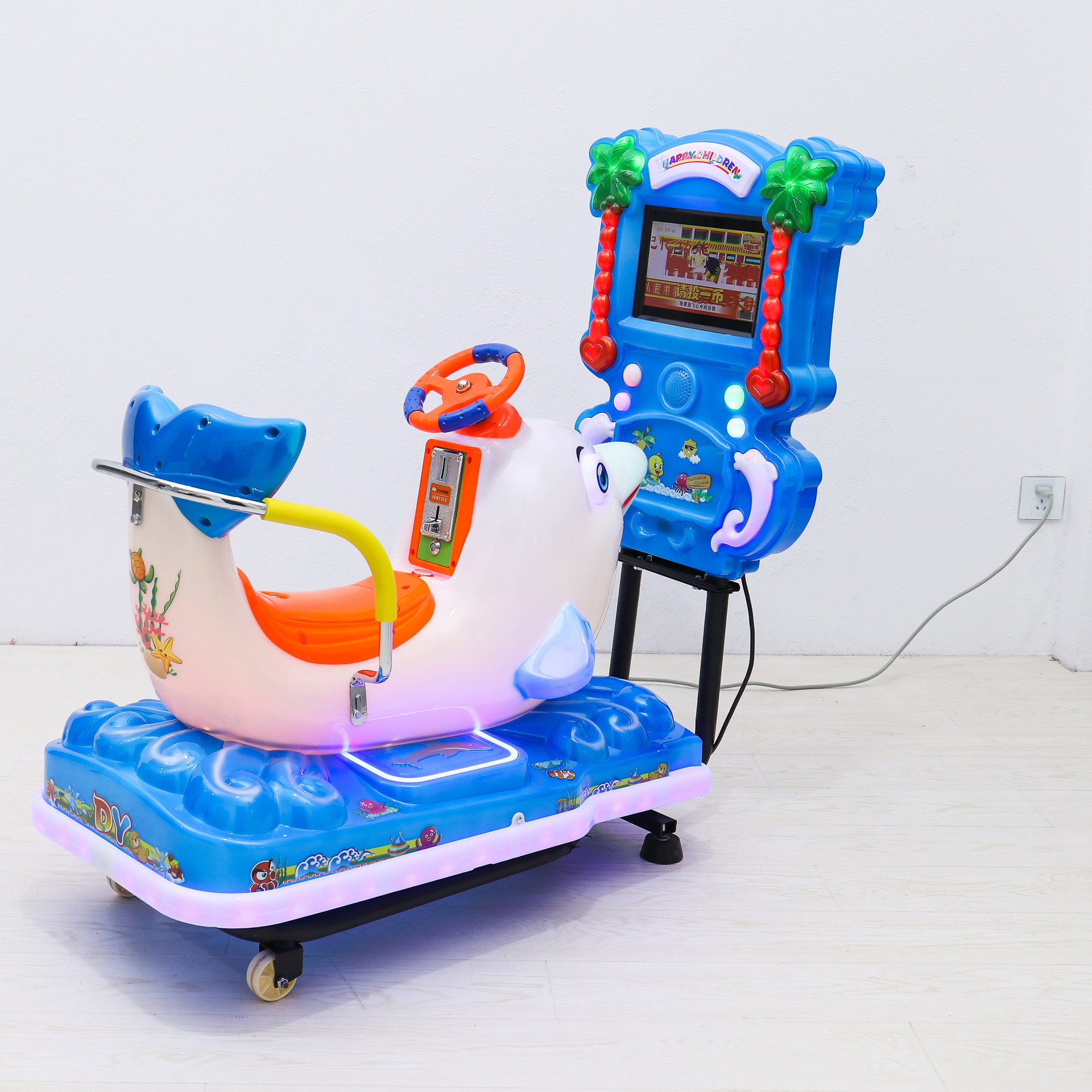 2025 новая модель электрического игрового дельфина 3D стерео высококачественный LCD экран качающейся машины для детей образовательная качалка специальная цена