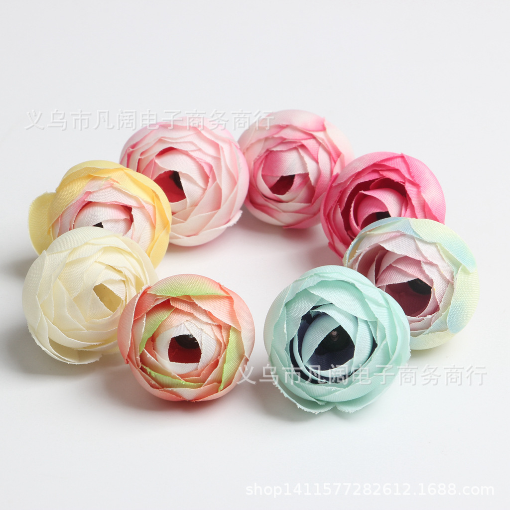 DIY Small Tea Bud Rose Bud Flower Head Bouquet Wrist Flower Hair Accessories Accessories Wedding Venue Arrangement