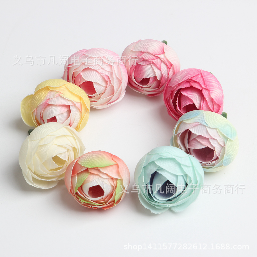 DIY маленький чайный бутон розы головка букета для запястья аксессуары для волос украшение свадебного места