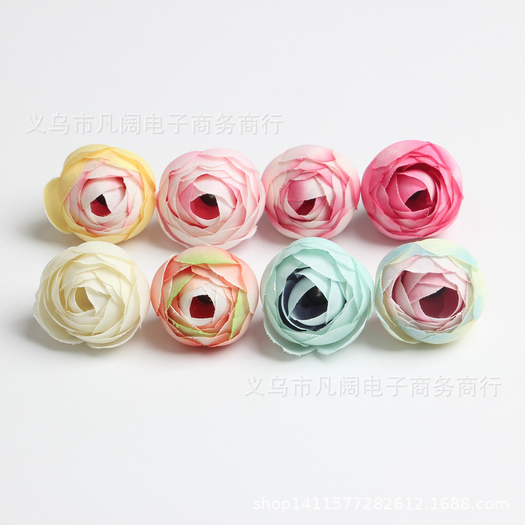 DIY Small Tea Bud Rose Bud Flower Head Bouquet Wrist Flower Hair Accessories Accessories Wedding Venue Arrangement
