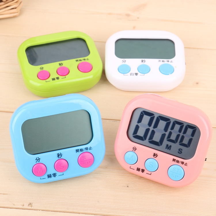 Multi-function Chinese and English timer kitchen baking large screen digital reminder is counting down electronic timer