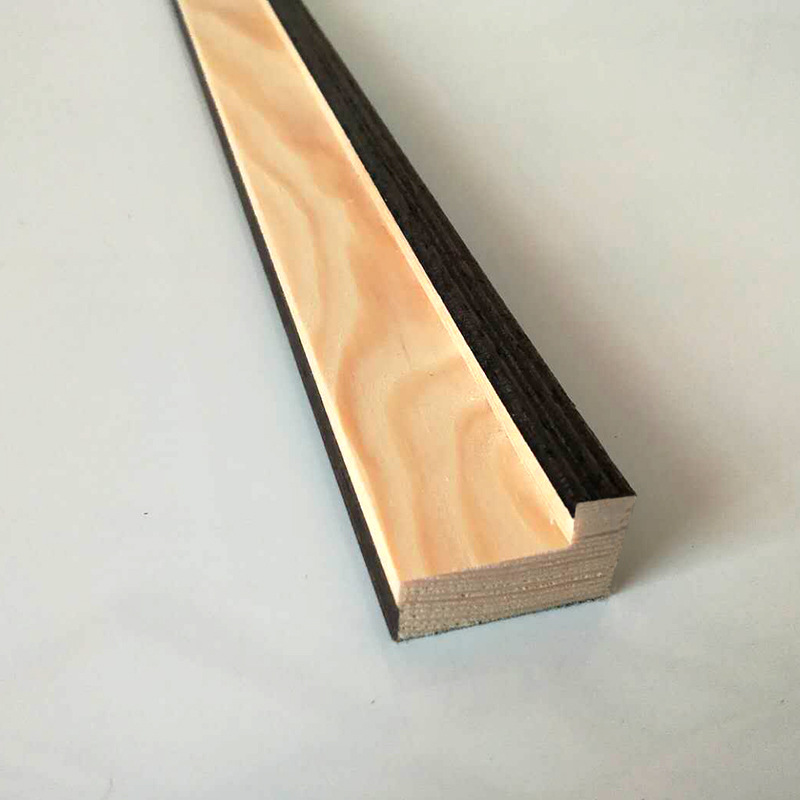 Solid wood photo frame decorative painting wood frame L-shaped pine covered wood line technology veneer 2030 factory direct sales