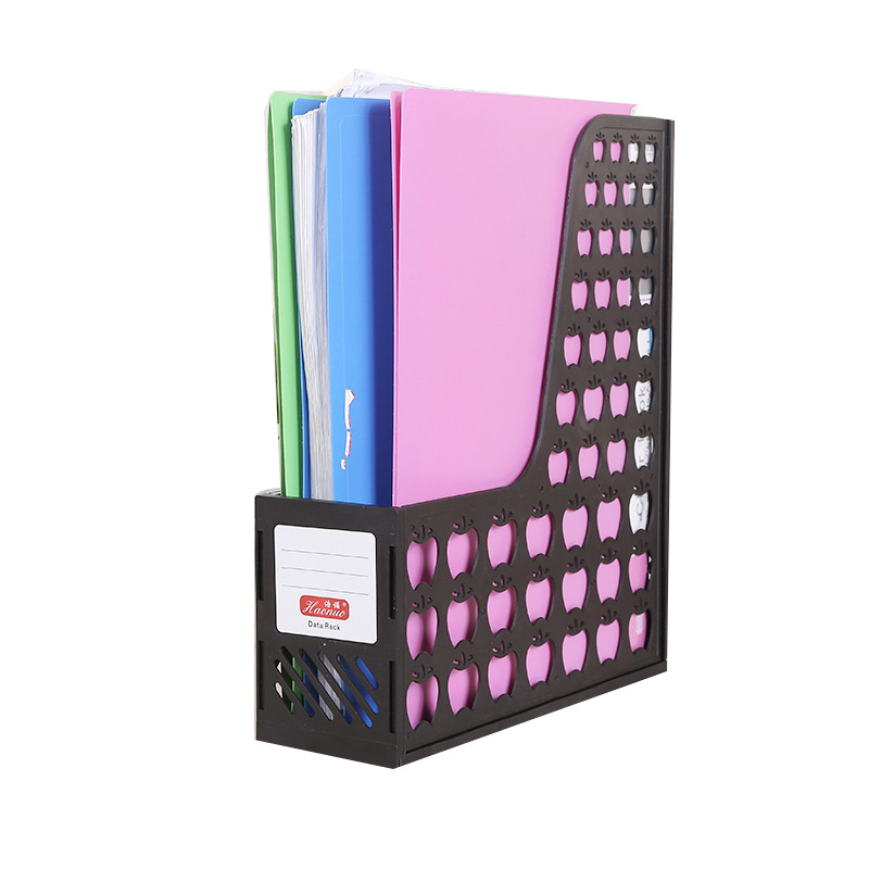 Promotional Single-Tier Desktop File Rack Vertical Book Stand Storage and Organization File Holder Office Desk File Frame