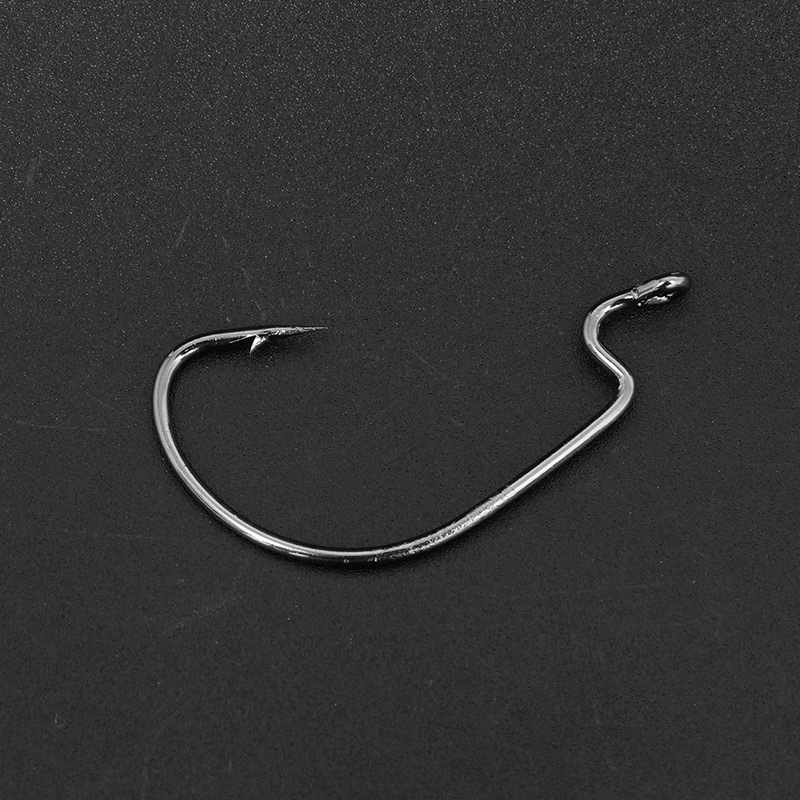 Barbed Fishhook Manufacturer Wholesale White Wide-Belly Crank Hook Iseni High Carbon Steel Fishhook Bulk Fishhook with Ring