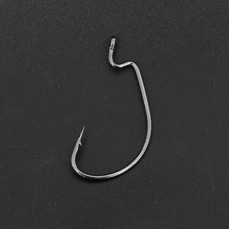 Barbed Fishhook Manufacturer Wholesale White Wide-Belly Crank Hook Iseni High Carbon Steel Fishhook Bulk Fishhook with Ring