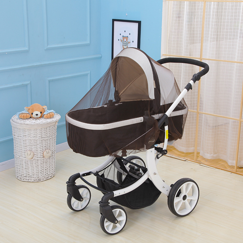 Baby stroller mosquito net enlarged space encryption mesh full cover baby Universal Children's car mosquito net cover