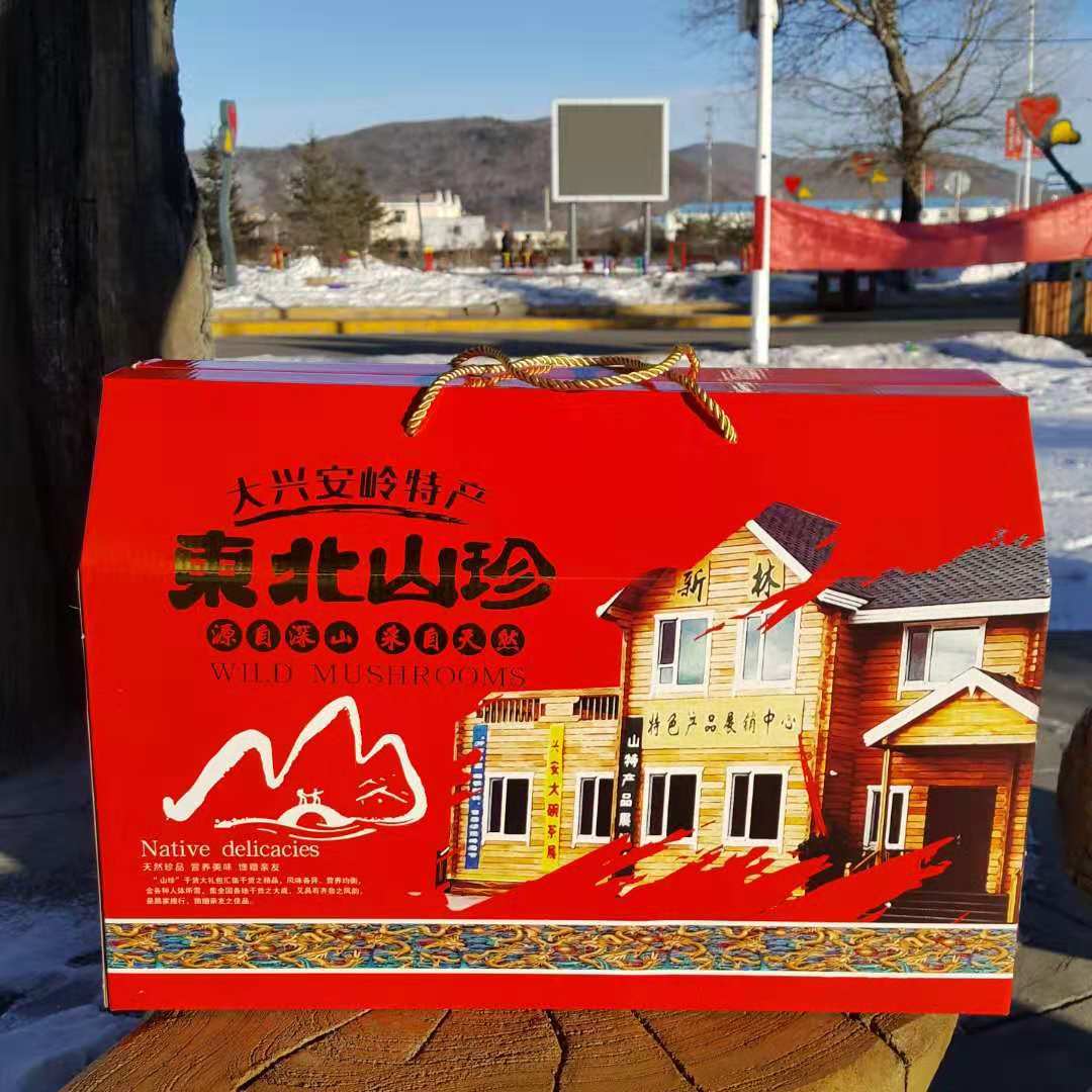 Подарочный набор северо-восточных деликатесов, пакет с грибами Shanzhen, грибы-обезьяны, 250г * 4 пакета