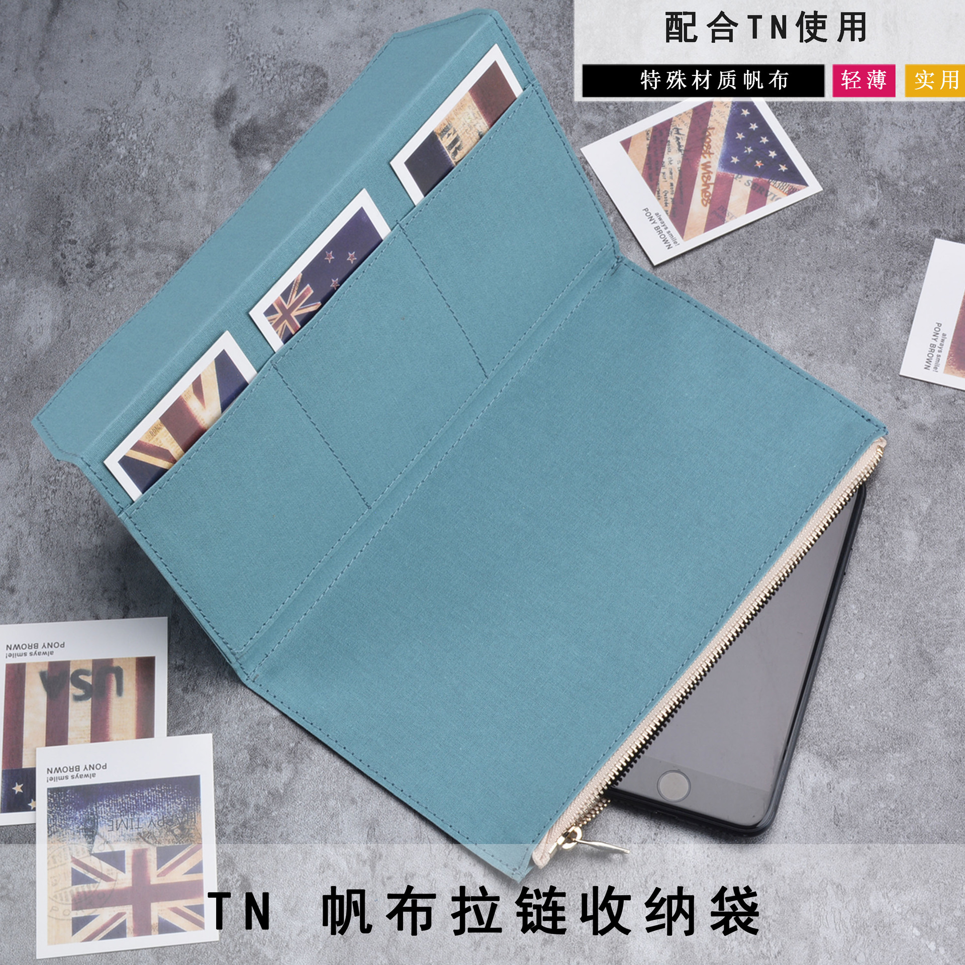 Original Traveler's Notebook Traveler's Factory Tn Paper Zipper Storage Bag in Stock