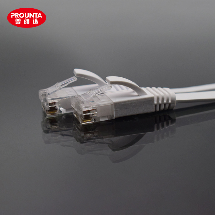 In-Stock Cat6 Flat Ethernet Cable, Gigabit-Grade, Pure Copper Core, Network Cable, Patch Cord, Tested, Computer Network Cable