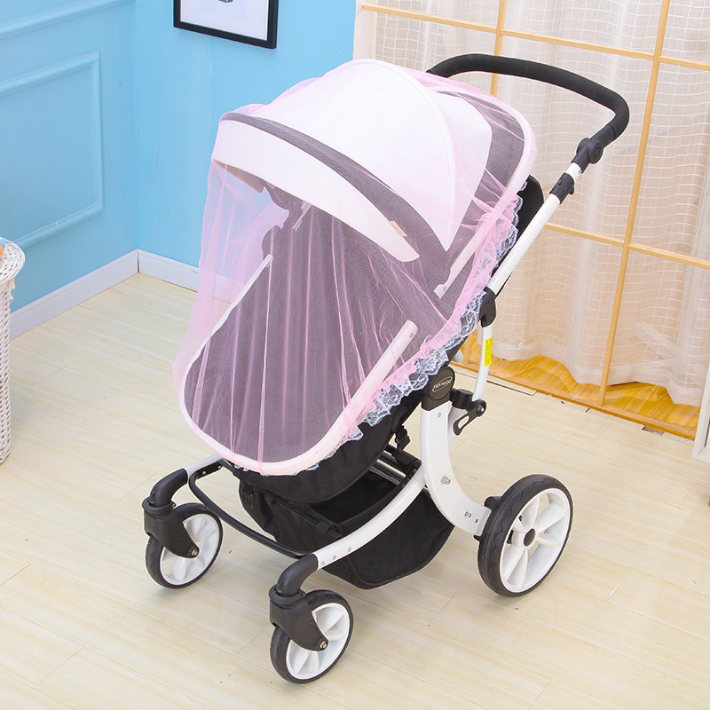 Baby stroller mosquito net enlarged space encryption mesh full cover baby Universal Children's car mosquito net cover