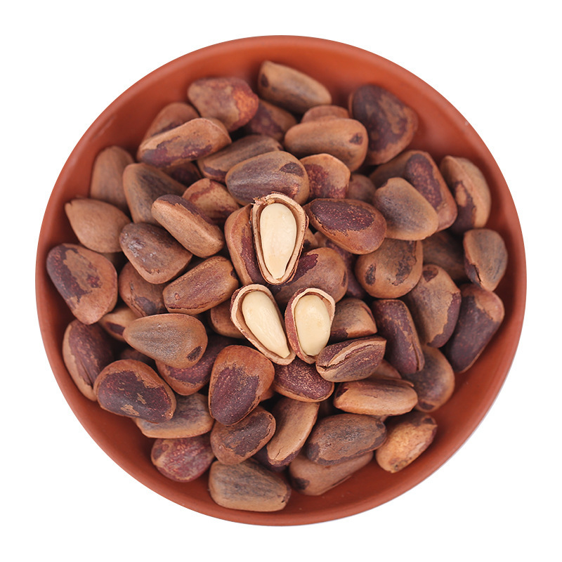 Northeast open pine nuts 500g bag factory wholesale red pine nuts original flavor hand-peeled Changbai mountain pine nuts one-piece delivery