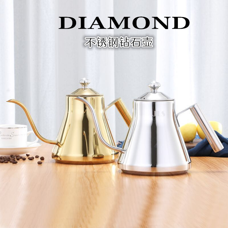 Роскошный чайник с гусиной шеей из нержавеющей стали, кофейник с длинным носиком и фильтром, золотой